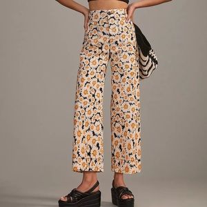Anthropologie Maeve Cropped Wide Leg Pants 25